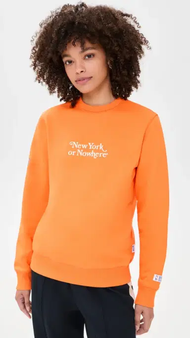 New York or Nowhere Knicks Classic Crewneck weatshirt Orange Garment Dyed | Thumbnail 2 New York or Nowhere Knicks Classic Crewneck weatshirt Orange Garment Dyed | Thumbnail 2