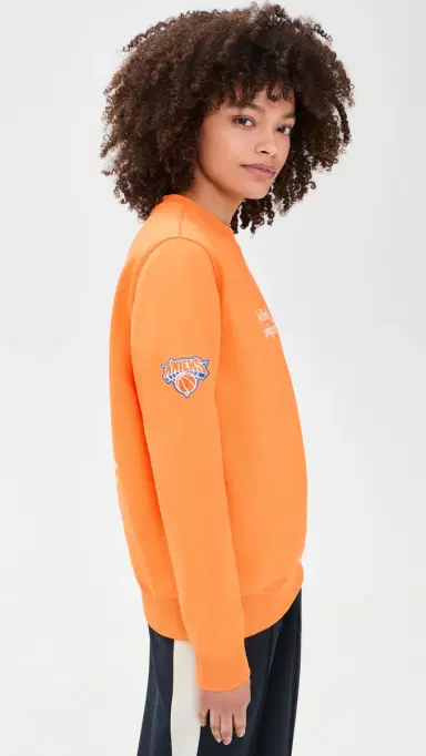 New York or Nowhere Knicks Classic Crewneck weatshirt Orange Garment Dyed | Thumbnail 4 New York or Nowhere Knicks Classic Crewneck weatshirt Orange Garment Dyed | Thumbnail 4