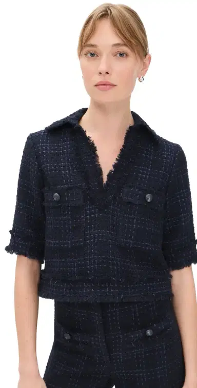 Veronica Beard Babbs Top Navy | Thumbnail 1 Veronica Beard Babbs Top Navy | Thumbnail 1