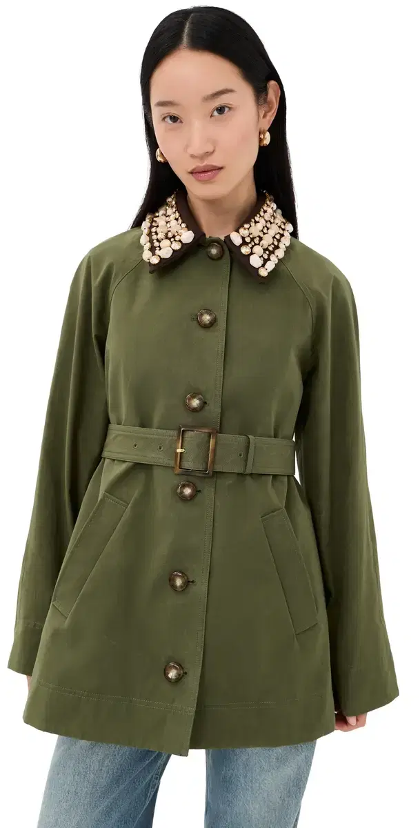 Langham Dickey Coat tone Army Langham Dickey Coat tone Army