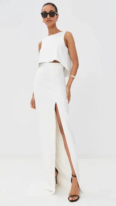 BLACK HALO Kacie 2 Piece Maxi Dress Porcelain 2 | Thumbnail 2 BLACK HALO Kacie 2 Piece Maxi Dress Porcelain 2 | Thumbnail 2
