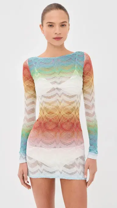 Missoni Long Sleeve T-Shirt Coverup Dress | Thumbnail 2 Missoni Long Sleeve T-Shirt Coverup Dress | Thumbnail 2
