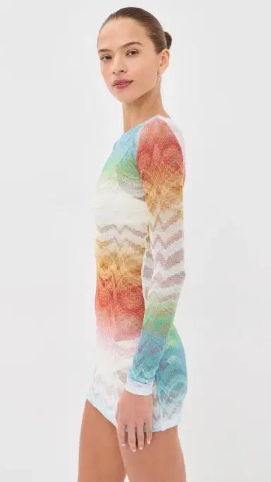 Missoni Long Sleeve T-Shirt Coverup Dress | Thumbnail 4 Missoni Long Sleeve T-Shirt Coverup Dress | Thumbnail 4