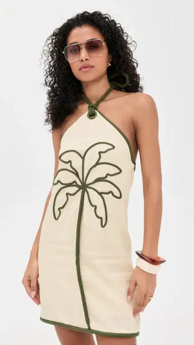 FARM Rio Sand Coconut Sleeveless Mini Dress Sand | Thumbnail 2 FARM Rio Sand Coconut Sleeveless Mini Dress Sand | Thumbnail 2
