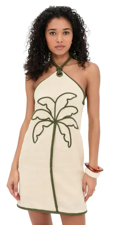 FARM Rio Sand Coconut Sleeveless Mini Dress Sand | Thumbnail 1 FARM Rio Sand Coconut Sleeveless Mini Dress Sand | Thumbnail 1