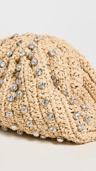 Loeffler Randall Bailey Pleated Clutch Natural/Clear One Size | Thumbnail 5 Loeffler Randall Bailey Pleated Clutch Natural/Clear One Size | Thumbnail 5