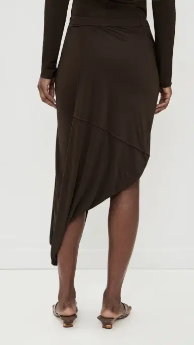 Helmut Lang Twisted Drape Skirt Bistre | Thumbnail 3 Helmut Lang Twisted Drape Skirt Bistre | Thumbnail 3