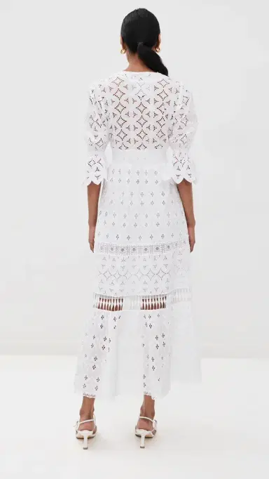 TEMPTATION POSITANO Curry Dress White S | Thumbnail 3 TEMPTATION POSITANO Curry Dress White S | Thumbnail 3