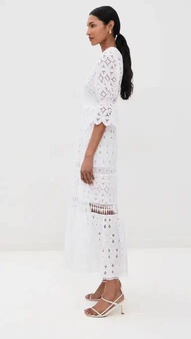 TEMPTATION POSITANO Curry Dress White S | Thumbnail 4 TEMPTATION POSITANO Curry Dress White S | Thumbnail 4