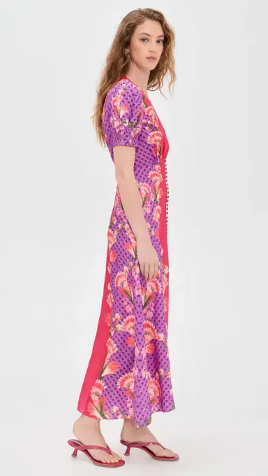 Saloni Lea Silk Dress | Thumbnail 4 Saloni Lea Silk Dress | Thumbnail 4