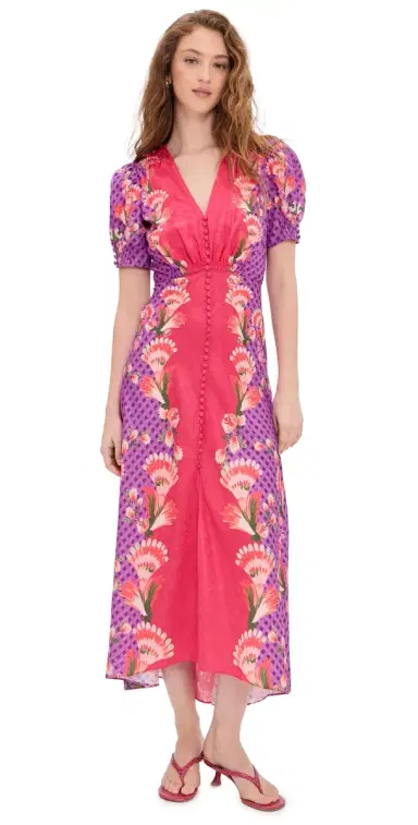Saloni Lea Silk Dress | Thumbnail 1 Saloni Lea Silk Dress | Thumbnail 1