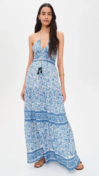 Bell Alexandria Maxi Dress Blue White | Thumbnail 2 Bell Alexandria Maxi Dress Blue White | Thumbnail 2