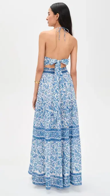 Bell Alexandria Maxi Dress Blue White | Thumbnail 3 Bell Alexandria Maxi Dress Blue White | Thumbnail 3