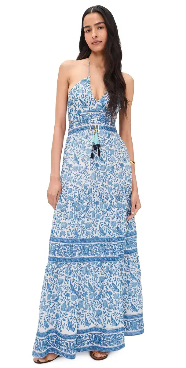 Alexandria axi Dress Blue White Alexandria axi Dress Blue White