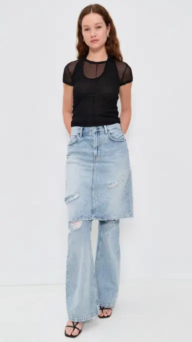Helmut Lang Mesh Layered Tee Black | Thumbnail 5 Helmut Lang Mesh Layered Tee Black | Thumbnail 5