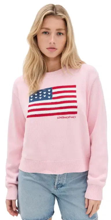 LoveShackFancy Ty Pullover Blushing Liberty M | Thumbnail 1 LoveShackFancy Ty Pullover Blushing Liberty M | Thumbnail 1