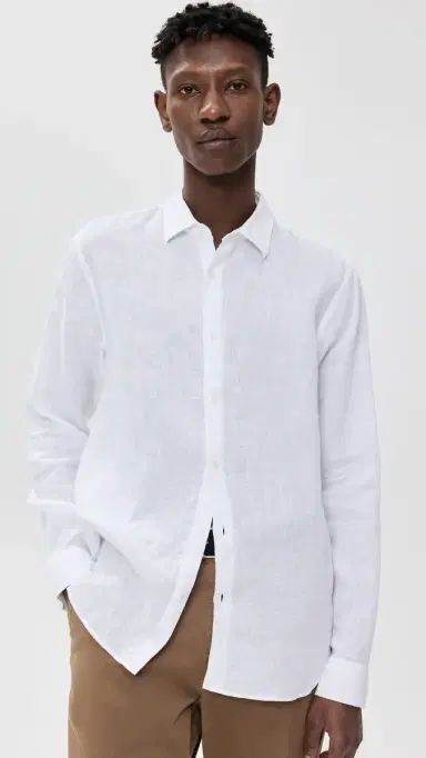 Orlebar Brown Giles Linen Button Down Shirt White | Thumbnail 2 Orlebar Brown Giles Linen Button Down Shirt White | Thumbnail 2