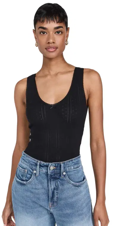 COUCOU The Scoop Tank Black | Thumbnail 1 COUCOU The Scoop Tank Black | Thumbnail 1