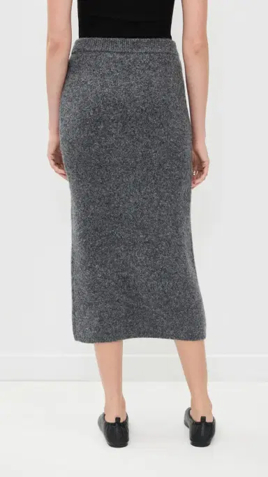 LE BOP Ines Knit Midi kirt Charcoal Grey | Thumbnail 3 LE BOP Ines Knit Midi kirt Charcoal Grey | Thumbnail 3