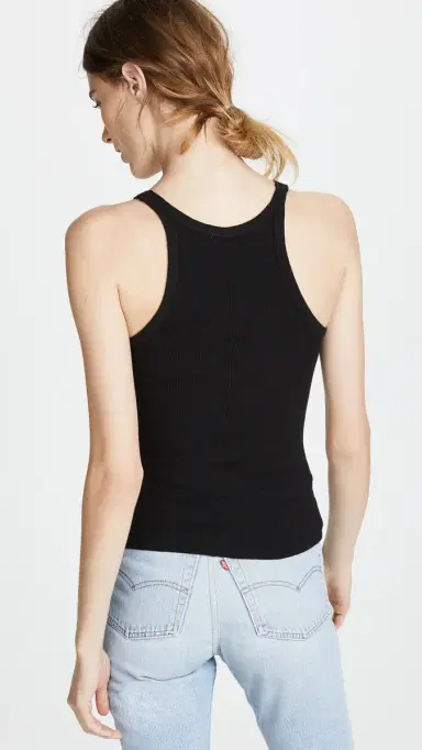 RE/DONE Ribbed Tank Black | Thumbnail 3 RE/DONE Ribbed Tank Black | Thumbnail 3