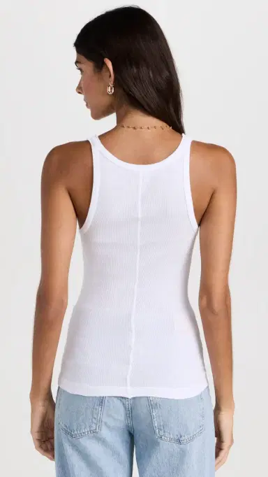 RE/DONE Ribbed Tank Optic White | Thumbnail 3 RE/DONE Ribbed Tank Optic White | Thumbnail 3