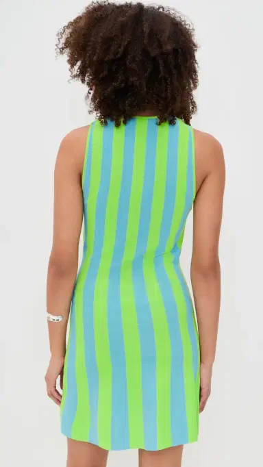 Solid & Striped The Mini Lucerne Dress Ocean ist/Sour Apple | Thumbnail 3 Solid & Striped The Mini Lucerne Dress Ocean ist/Sour Apple | Thumbnail 3