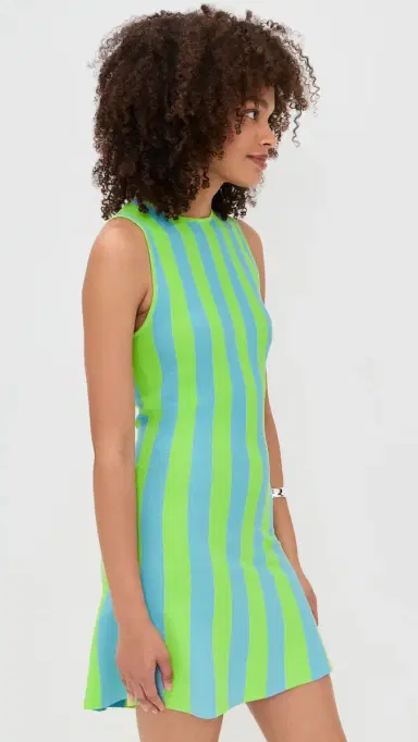 Solid & Striped The Mini Lucerne Dress Ocean ist/Sour Apple | Thumbnail 4 Solid & Striped The Mini Lucerne Dress Ocean ist/Sour Apple | Thumbnail 4