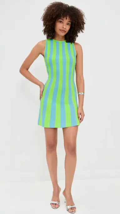 Solid & Striped The Mini Lucerne Dress Ocean ist/Sour Apple | Thumbnail 5 Solid & Striped The Mini Lucerne Dress Ocean ist/Sour Apple | Thumbnail 5