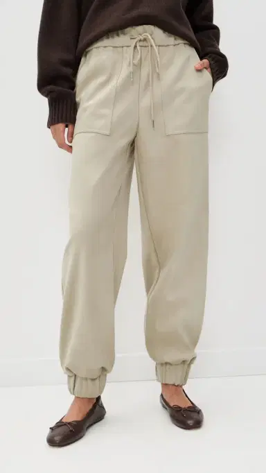 LE BOP Remy Faux Suede Joggers Feather Grey | Thumbnail 2 LE BOP Remy Faux Suede Joggers Feather Grey | Thumbnail 2