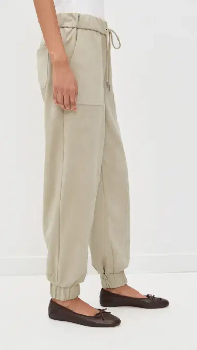 LE BOP Remy Faux Suede Joggers Feather Grey | Thumbnail 4 LE BOP Remy Faux Suede Joggers Feather Grey | Thumbnail 4