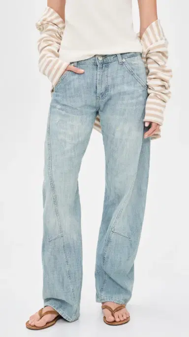Free People Highland Low Rise Bowed Jeans Art School | Thumbnail 2 Free People Highland Low Rise Bowed Jeans Art School | Thumbnail 2