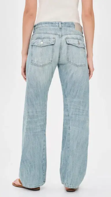 Free People Highland Low Rise Bowed Jeans Art School | Thumbnail 3 Free People Highland Low Rise Bowed Jeans Art School | Thumbnail 3