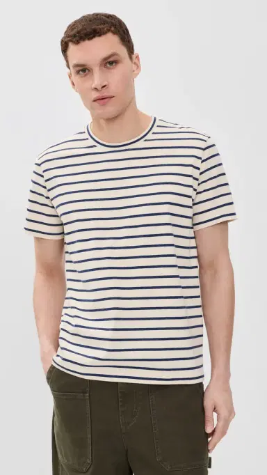 Alex Mill Standard Tee In Pablo Stripe /Navy | Thumbnail 2 Alex Mill Standard Tee In Pablo Stripe /Navy | Thumbnail 2