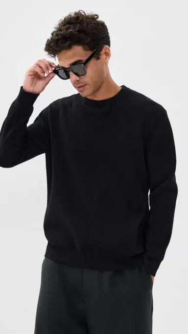 NN07 Danny Lightweight Sweater Black S | Thumbnail 2 NN07 Danny Lightweight Sweater Black S | Thumbnail 2