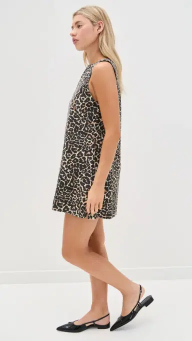 VRG GRL Zia Denim Mini Dress Leopard | Thumbnail 4 VRG GRL Zia Denim Mini Dress Leopard | Thumbnail 4