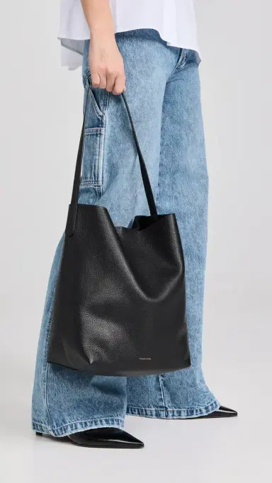 MANSUR GAVRIEL Everyday Cabas Tote Black One Size | Thumbnail 3 MANSUR GAVRIEL Everyday Cabas Tote Black One Size | Thumbnail 3