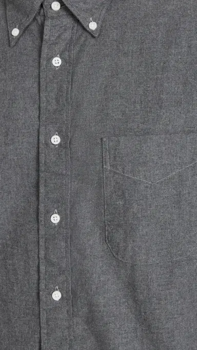 Gitman Vintage Classic Cotton Flannel Shirt Grey | Thumbnail 6 Gitman Vintage Classic Cotton Flannel Shirt Grey | Thumbnail 6