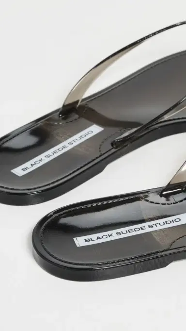 Black Suede Studio Crystal Jelly Flip Flops Black 39 | Thumbnail 4 Black Suede Studio Crystal Jelly Flip Flops Black 39 | Thumbnail 4