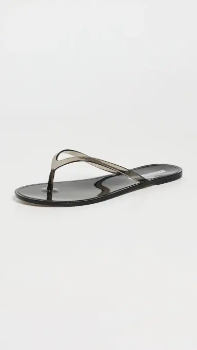Black Suede Studio Crystal Jelly Flip Flops Black 39 | Thumbnail 5 Black Suede Studio Crystal Jelly Flip Flops Black 39 | Thumbnail 5