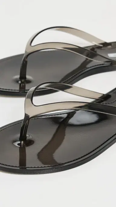 Black Suede Studio Crystal Jelly Flip Flops Black 39 | Thumbnail 6 Black Suede Studio Crystal Jelly Flip Flops Black 39 | Thumbnail 6