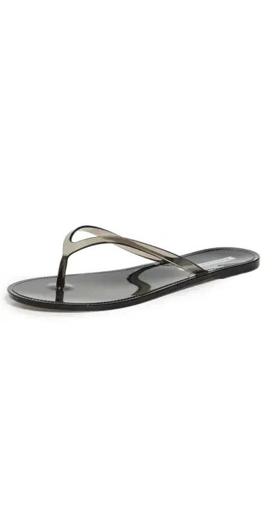Black Suede Studio Crystal Jelly Flip Flops Black 39 | Thumbnail 1 Black Suede Studio Crystal Jelly Flip Flops Black 39 | Thumbnail 1