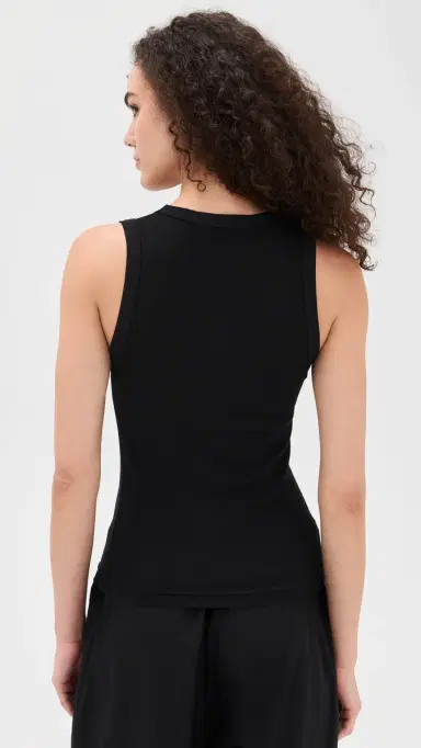 perfectwhitetee Jordan U Neck Ribbed Tank True Black | Thumbnail 3 perfectwhitetee Jordan U Neck Ribbed Tank True Black | Thumbnail 3