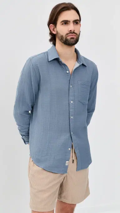 Fair Harbor Oceanfront Shirt aritime | Thumbnail 2 Fair Harbor Oceanfront Shirt aritime | Thumbnail 2