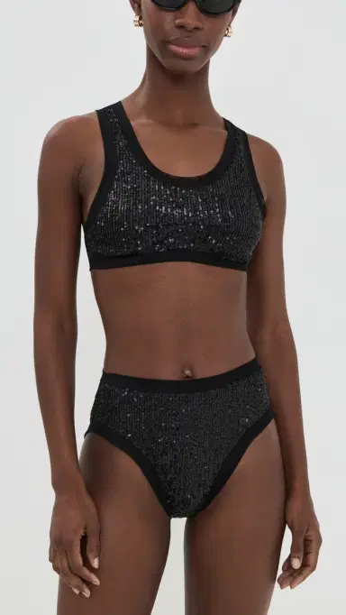 Norma Kamali Racer Swim Bikini Top Black | Thumbnail 5 Norma Kamali Racer Swim Bikini Top Black | Thumbnail 5