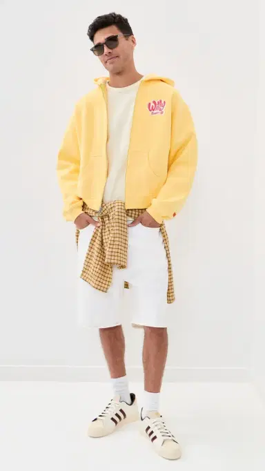 Willy Chavarria Willy Ropita Shrunken Zip Hoodie Butter | Thumbnail 5 Willy Chavarria Willy Ropita Shrunken Zip Hoodie Butter | Thumbnail 5