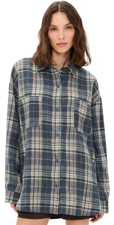 Lioness Clarity Shirt Ash Plaid | Thumbnail 1 Lioness Clarity Shirt Ash Plaid | Thumbnail 1