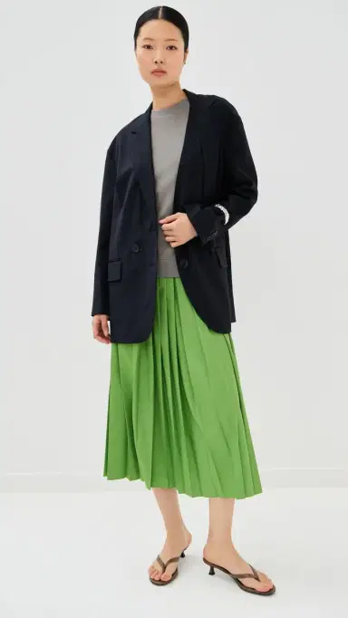 Tibi Lightweight Crew Neck Sweatshirt Dark Stone | Thumbnail 6 Tibi Lightweight Crew Neck Sweatshirt Dark Stone | Thumbnail 6