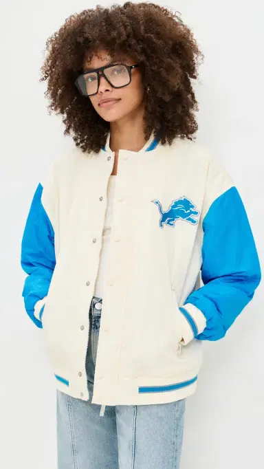 Terez Lions Colorblock Bomber Jacket Lions ugar wizzle/Blue | Thumbnail 2 Terez Lions Colorblock Bomber Jacket Lions ugar wizzle/Blue | Thumbnail 2