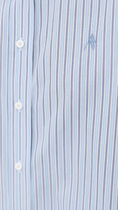 The Attico Stripe Button Down Shirt Light Blue/White | Thumbnail 6 The Attico Stripe Button Down Shirt Light Blue/White | Thumbnail 6