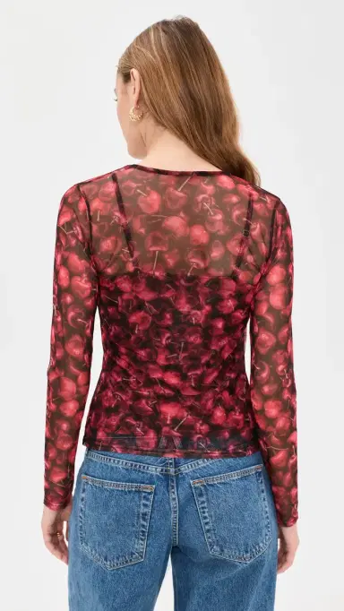 Never Fully Dressed Cherry Mesh Top Red | Thumbnail 4 Never Fully Dressed Cherry Mesh Top Red | Thumbnail 4